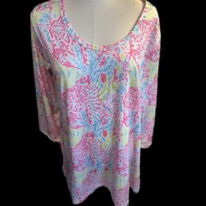 Lulu-B Floral Print Women's Top Large